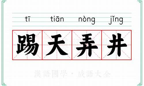 踢天弄井是成语吗-踢天弄井什么意思