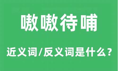 嗷嗷待哺的拼音是什么-嗷嗷待哺的读音