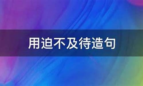 迫不及待造句-迫不及待造句二年级