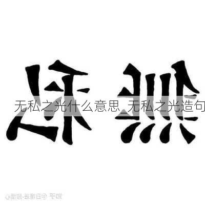 无私之光什么意思_无私之光造句