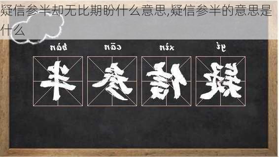 疑信参半却无比期盼什么意思,疑信参半的意思是什么