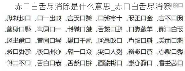 赤口白舌尽消除是什么意思_赤口白舌尽消除