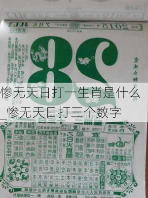 惨无天日打一生肖是什么_惨无天日打三个数字