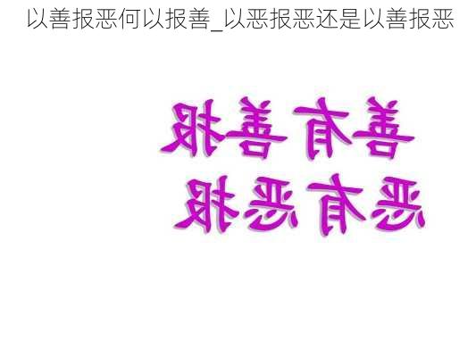 以善报恶何以报善_以恶报恶还是以善报恶