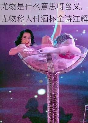 尤物是什么意思呀含义,尤物移人付酒杯全诗注解