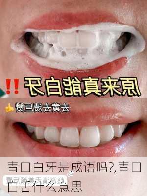 青口白牙是成语吗?,青口白舌什么意思