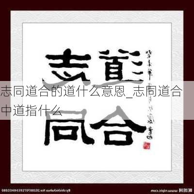 志同道合的道什么意恩_志同道合中道指什么