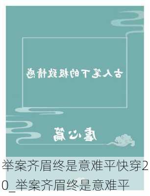 举案齐眉终是意难平快穿20_举案齐眉终是意难平