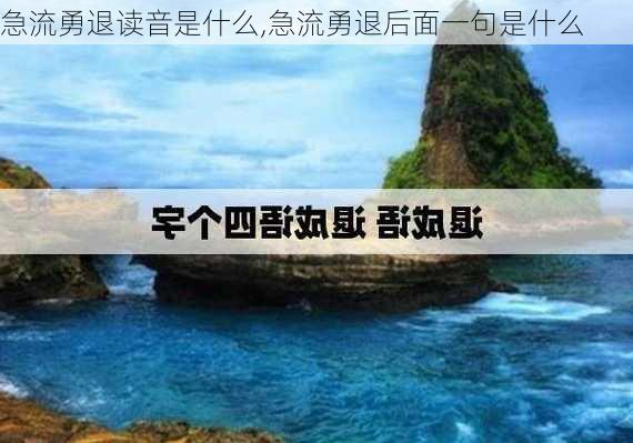 急流勇退读音是什么,急流勇退后面一句是什么