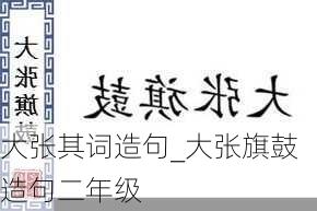 大张其词造句_大张旗鼓造句二年级