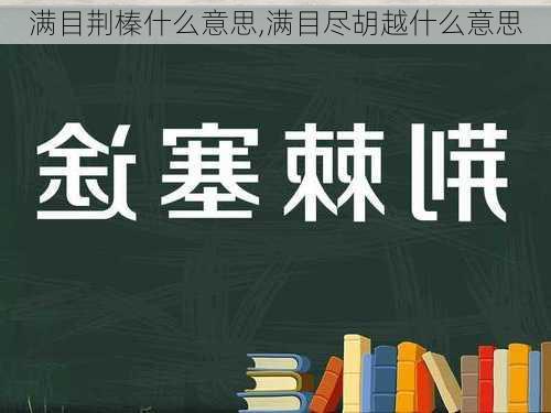 满目荆榛什么意思,满目尽胡越什么意思