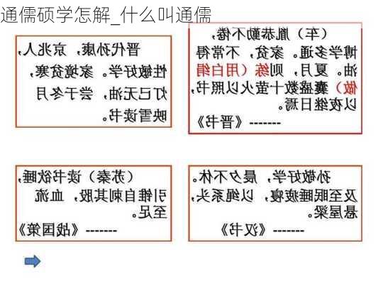 通儒硕学怎解_什么叫通儒