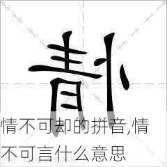 情不可却的拼音,情不可言什么意思