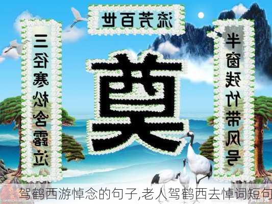 驾鹤西游悼念的句子,老人驾鹤西去悼词短句