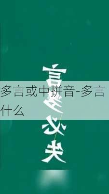 多言或中拼音-多言什么